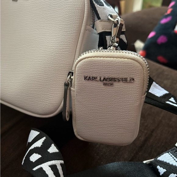Karl Lagerfeld White Crossbody Bag with Bold Strap - Picture 7 of 7